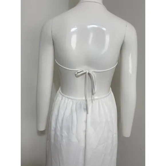 NWT Princess Polly Tailor White Maxi Dress Women’s 4, Cowl Neck Backless Party - Picture 6 of 15